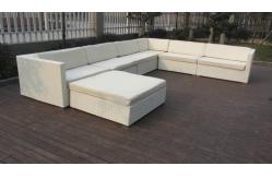 China 8pcs cheap PE rattan garden sofas supplier