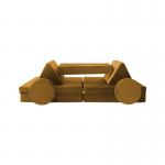 10pcs Modular Foam Kids Play Sofa Velvet Fabric Polyester Climbing Couch