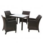 Factory Wholesale Outdoor patio rattan garden furniture set wicker hotel outdoor table and chair set---8086 for sale
