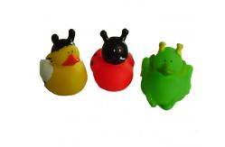 China 5cm Length Mini Rubber Ducks Squeezing Bee Design Baby Bath Time Fun Toy supplier
