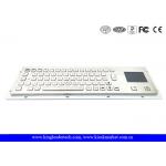Brushed Stainless Steel Industrial Keyboard With Touchpad IP65 With 64 Keys for sale