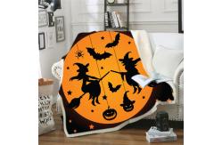 China 50cm*60cm soft Halloween Printed Flannel Blanket Multi Usage supplier