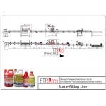 Agro Chemical Bottle Filling Line / Stable Performance Pharmaceutical Liquid Filling Machines Line for sale