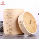 Mini Natural Bamboo Food Steamer for Rice Vegetables Meat Fish Dumplings Dim Sum for sale