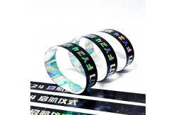 China Event Custom Concert Music Festival Neon Rainbow Shiny Laser Promotional Paper Wristband supplier