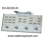 Metal Industrial Control Platform Flat key Keyboard , Metallic Keyboard for sale