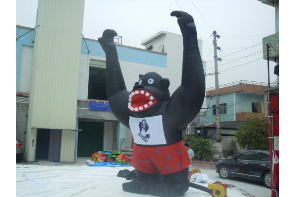 CE outdoor lovely inflatable blk gorilla model, animal character inflatables