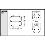 W013586392 Industrial Air Spring Double Convoluted 20-2 Arvin Meritor 2258-G-1489 for sale