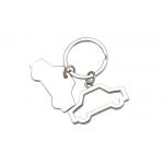 UV Printing Metal Keychain Holder Car 3mm Thickness Advertising Gift for sale