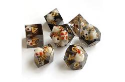 China Practical Natural Resin RPG Dice Set Wear Resistant Lightweight supplier