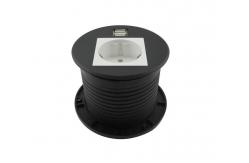 China ABS Material Conference Table Desktop Electrical Power Socket / Round Power Outlet supplier