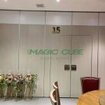 Melamine MDF Foldable Acoustic Partition System Fabric Surface For Hotel for sale