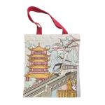 Digital Color Printing Tote Bag Non Woven Promotional Bags 14 Oz for sale