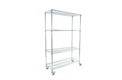 China Customized ESD Storage 4 Layers Shelf Trolley Wire Mesh Shelving Cart supplier