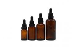 China Amber Clear Essential Oil Customized 15ml Glass Dropper Bottles supplier