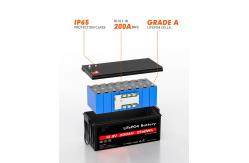 China 12.8v Solar Ion Phosphate Lithium RV Battery 200ah 300Ah 400ah Pack OEM supplier