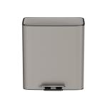 Square 28L*2 Stainless Steel Soft Close Pedal Trash Bin for Recycling in Office and Living Room Waste Management for sale