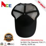 58cm Size Polyester Trucker Hat / All Black Trucker Hat Embroidered Pattern