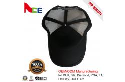 China 58cm Size Polyester Trucker Hat / All Black Trucker Hat Embroidered Pattern supplier