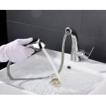 Simple Pull Out Rotary Hot Cold Bathroom Basin Faucet