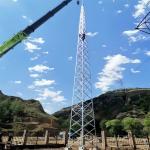Self Supporting Internet 5G Telecommunication Antenna 3 Legged Angular Steel Tower