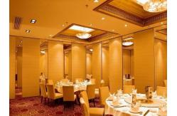 China Fireproof Fabric Leather Folding Sliding Partition Wall 85 mm Thickness supplier