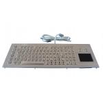 IP65 Waterproof Industrial Panel Mount  Stainless Steel KVM Keyboard With Trackball for sale