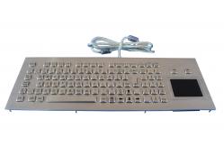China IP65 Waterproof Industrial Panel Mount  Stainless Steel KVM Keyboard With Trackball supplier