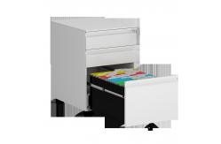 China 3 Drawer Mobile Metal File Cabinet With Lock supplier