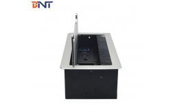 China Soft Closing Brushed Flip Up Power Outlet With Multimedia Clamshell supplier