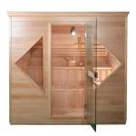 Wood Door Handle Traditional Steam Sauna Room For 4 People Indoor for sale