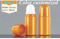 China 50ml 60ml Empty Roll On Deodorant Bottles HDPE White Golden supplier