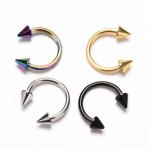 Steel Circular Barbell Nostril Nose Ring Piercing Ball Horseshoe Rings Horseshoe Earring Cartilage Earring Sexy for sale
