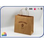Brown Kraft Paper Gift Bag Matt Varnishing Shopping Bag With Handle for sale