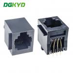 DGKYD5222E1166IWA1DY1 Vertical RJ11 PCB Socket Female Head 1x1 Port 6Pin DIP Ethernet Connector Through Hole Solder for sale