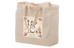 China Promotional Personalized Monogram Canvas Tote Bag Shopping With Printed Logo supplier