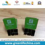 Custom Green Plastic Panel Advertismental Black Binder Office Paper Clip w/Company Logo Printing for sale