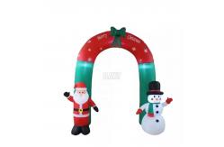 China Inflatable Snowman Archway Inflatable Christmas Inflatable Archway With Santa supplier