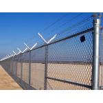 Zinc Coated Galvanized Steel Chain Link Fence Application With Razor Barbed Wire