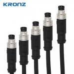 M8 Male Connector 3 Pin A Code Waterproof IP67 60V Cable Connector For Sensors for sale