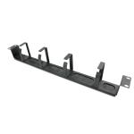 Black All-metal Brush Panel 1U Cable Management XL-4020-3L-E 19 Inch 4Rings For Organizing Cables for sale