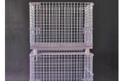 China Rigid Foldable Wire Mesh Container Collapsible Steel Metal Basket For Storage supplier