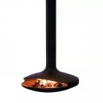Efficient Log Burner Round Suspended Fireplace From Ceiling Heavy Duty Construction