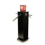 Classical Gridwall Display Racks Double Sided Free Standing Grid Wall With Wheels