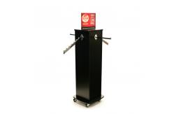 China Classical Gridwall Display Racks Double Sided Free Standing Grid Wall With Wheels supplier