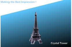 China crystal tower craft/crystal tower/glass model/crystal tower model/Eiffel Tower craft supplier