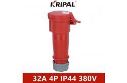 China IP44 32A 380V 4 Pole Industrial Socket Plug Connector Waterproof supplier