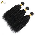 Curly Wave Weft Weave Hair Extensions Afro Kinky Bundles Natural Black for sale