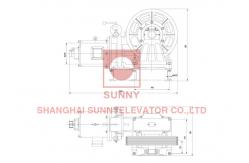 China Diameter 610mm With Three Phase Elevator Geared Traction Machine Elevator Parts supplier