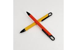China High Quality Soft Rubber Business Ballpoint Pen Simple Press Ball Pen With Clip supplier
